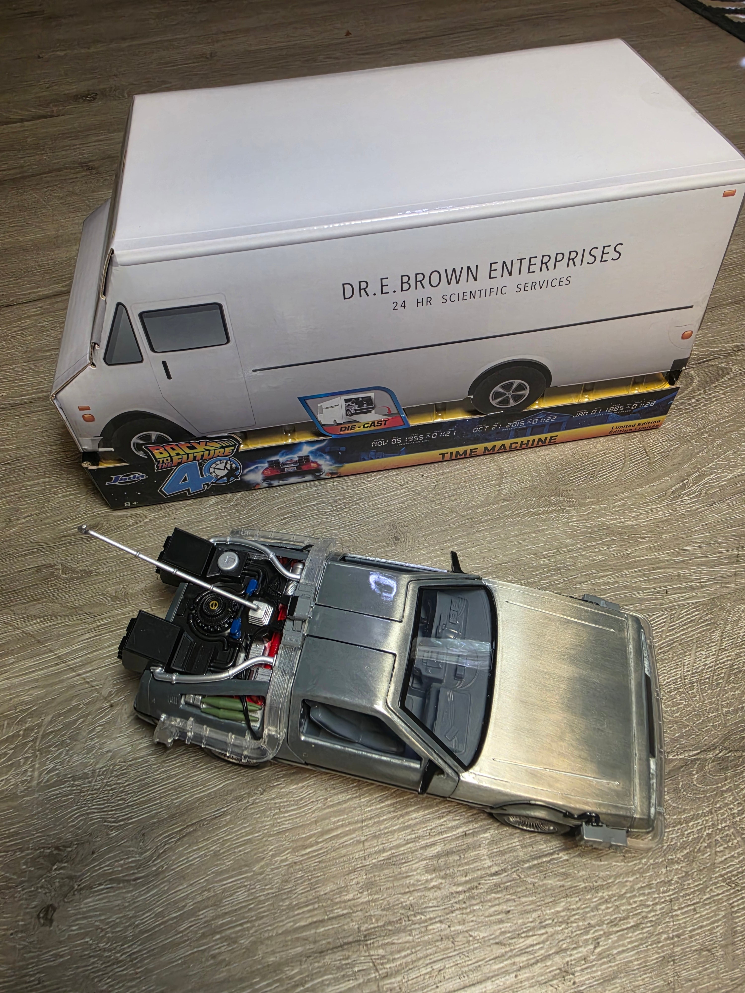 Back to the Future Time Machine 40th Anniversary 1:24 Scale Die-Cast Metal Vehicle
