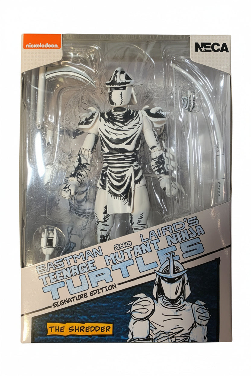 Neca TMNT Black And White Shredder Action Figure Mirage Signature Edition New