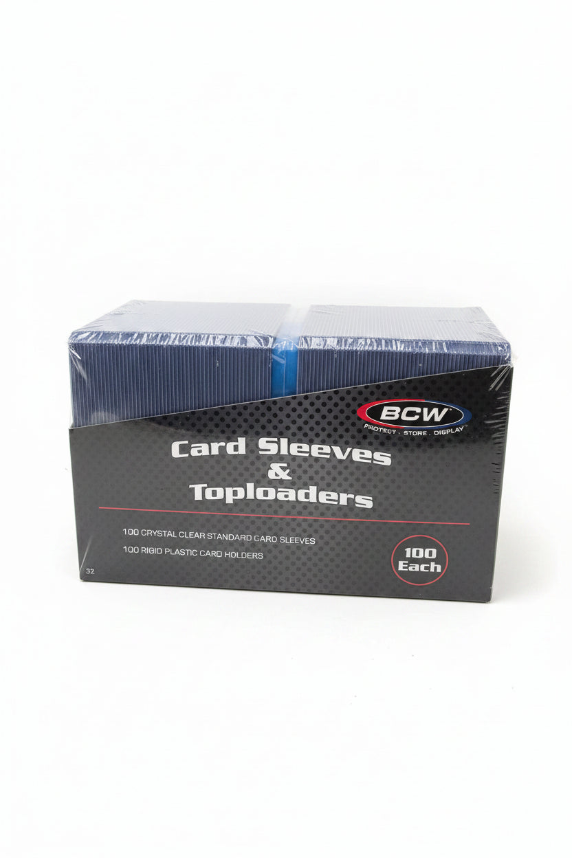 100 Count Card Sleeve and Toploader Combo Pack