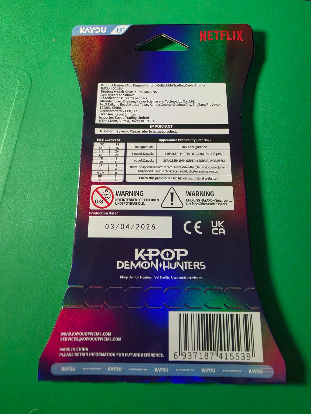 K-pop demon hunters sleeved packs